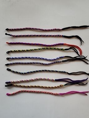 Handmade Multicolor Woven Friendship Bracelets - Set of 10